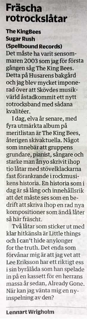 KingBees Recension Lennart Wrigholm